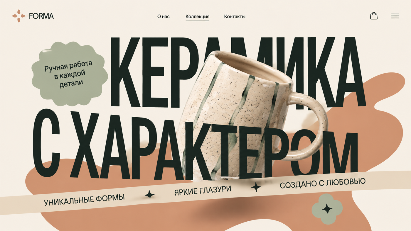 Пакет «Стандарт»: индивидуальный дизайн на десктопе, планшете и телефоне